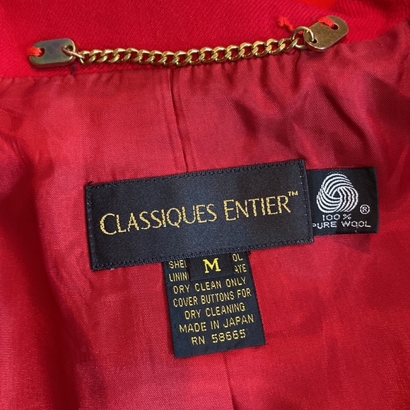 Classiques Entier wool red jacket size M B1D - Picture 14 of 14